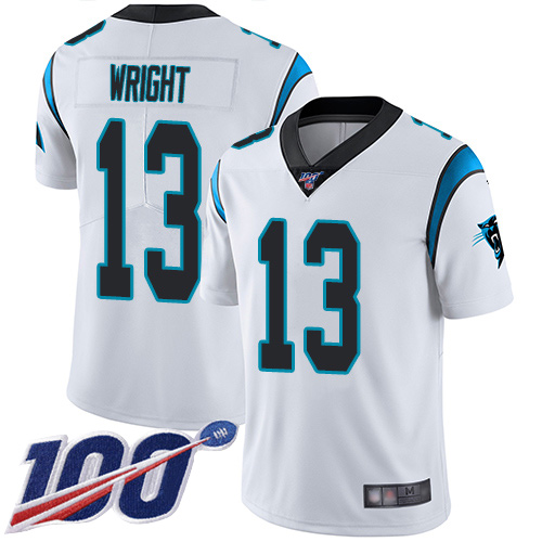 Carolina Panthers Limited White Men Jarius Wright Road Jersey NFL Football #13 100th Season Vapor Untouchable